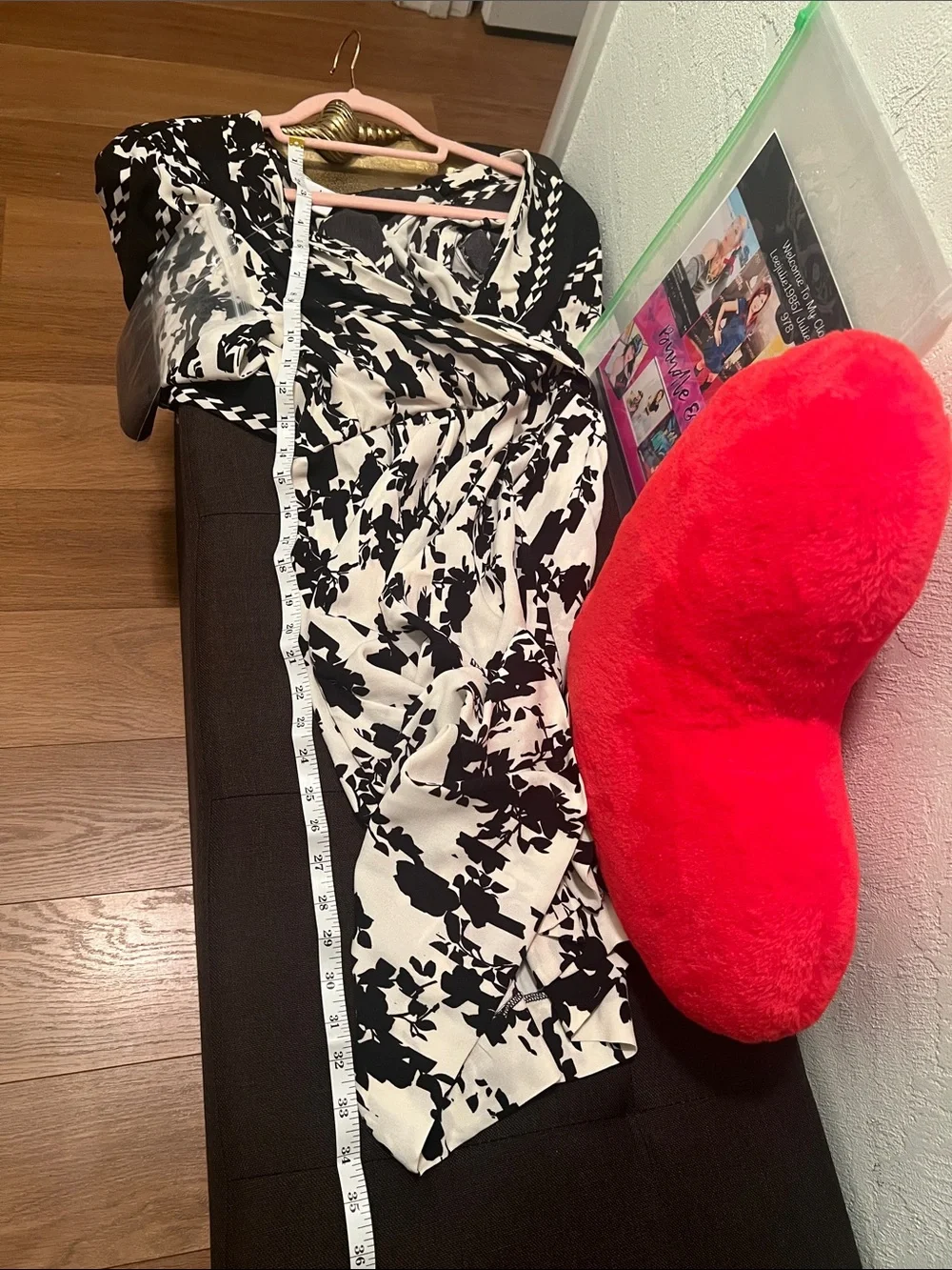 #1984**CAbi Black and White Abstract Floral Romper - Picture 6 of 13